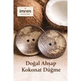 İMREN AKSESUAR Kokanat,ahşap Dügme 6 Cm Büyüklüğünde 1 Paket 3 Adettir