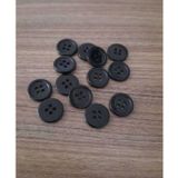 imrenaksesuar 10 adet 15/20/25//30/35/40/45 mm Siyah Yuvarlak Düğmeler 4 Delikli Ceket Düğmeleri İşçilik, Takım Elbise Kumaş Yapımı Ceket Takım (SİYAH, 1,5 CM)