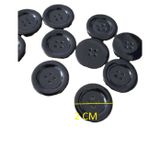 imrenaksesuar 10 adet 15/20/25//30/35/40/45 mm Siyah Yuvarlak Düğmeler 4 Delikli Ceket Düğmeleri İşçilik, Takım Elbise Kumaş Yapımı Ceket Takım (SİYAH, 2 CM)