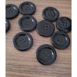 imrenaksesuar 10 adet 15/20/25//30/35/40/45 mm Siyah Yuvarlak Düğmeler 4 Delikli Ceket Düğmeleri İşçilik, Takım Elbise Kumaş Yapımı Ceket Takım (SİYAH, 2,5 CM)
