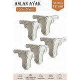 İMT AKSESUAR ASLAN AYAK (12 CM) Mobilya Tv Ünitesi Kosol Dolap Komidin Genç ve Çocuk Odası Ayağı