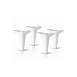 imt Aksesuar Aspen Mobilya Ayağı 12 cm (4'lü Set) Beyaz Robot Süpürgeye Uyumlu Koltuk Baza Dolap Tv ünitesi Ayağı