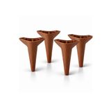 İMT AKSESUAR Aspen Mobilya Ayağı 18 cm (4'lü Set) Ceviz Robot Süpürgeye Uyumlu Koltuk Baza Dolap TV Ünitesi Ayağı Dayanıklı Plastik
