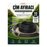 İmt Aksesuar Esnek Pvc Çim Ayırıcı Bahçe Peysaj Düzenleyici (10 Metre Siyah) Çim Sınırlayıcı Esnek Plastik Taş Toprak Ayraç Bariyer Peyzaj Bordürü