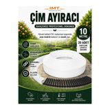 İMT AKSESUAR Esnek PVC Çim Ayırıcı Bahçe Peysaj Düzenleyici (10Metre Beyaz) Çim Sınırlayıcı Esnek Plastik Taş Toprak Ayraç Bariyer Peyzaj Bordürü
