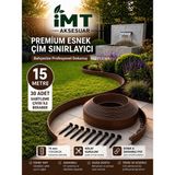 İmt Aksesuar Esnek Pvc Çim Ayırıcı Bahçe Peysaj Düzenleyici (15 Metre Kahverengi) Çim Sınırlayıcı Esnek Plastik Taş Toprak Ayraç Bariyer Peyzaj Bordürü