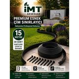 İmt Aksesuar Esnek Pvc Çim Ayırıcı Bahçe Peysaj Düzenleyici (15 Metre Siyah) Çim Sınırlayıcı Esnek Plastik Taş Toprak Ayraç Bariyer Peyzaj Bordürü