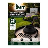 İmt Aksesuar Esnek Pvc Çim Ayırıcı Bahçe Peysaj Düzenleyici (25 Metre Siyah) Çim Sınırlayıcı Esnek Plastik Taş Toprak Ayraç Bariyer Peyzaj Bordürü
