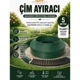 İmt Aksesuar Esnek Pvc Çim Ayırıcı Bahçe Peysaj Düzenleyici (5 Metre Yeşil) Çim Sınırlayıcı Esnek Plastik Taş Toprak Ayraç Bariyer Peyzaj Bordürü - Yeşil