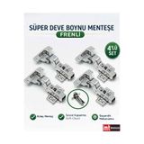 İMT AKSESUAR FRENLİ PİSTONLUSÜPER DEVE BOYNU MOBİLYA MUTFAK DOLAP KAPAĞI MENTEŞESİ (4 ADET)