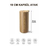 İMT AKSESUAR Kapsül Bohem 19 cm Açık Kubik Ceviz Mobilya Kanepe Sehpa Tv Ünitesi Koltuk ve Konsol Ayağı Kahverengi