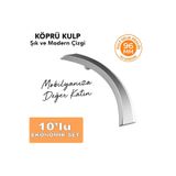 İMT AKSESUAR KÖPRÜ KULP 96 MM (KROM 10 ADET) MUTFAK MOBİLYA YATAK ODASU GENÇ ve ÇOCUK ODASI DOLAP KULPU Gümüş