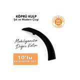 İMT AKSESUAR KÖPRÜ KULP 96 MM (SİYAH 10 ADET) MUTFAK MOBİLYA YATAK ODASU GENÇ ve ÇOCUK ODASI DOLAP KULPU Siyah