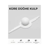 İMT AKSESUAR Küre Düğme Mobilya Kulpu Beyaz Dolap Kapağı Çekmece Genç ve Çocuk Odası Kulpu Beyaz