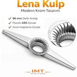 İmt Aksesuar Lena Mobilya Kulpu 96 mm Krom Dolap Çekmece Mutfak Dolabı Tv Ünitesi Kulpu