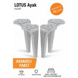 İMT AKSESUAR Lotus 16 cm Krom (4 Adet)Koltuk Yatak Odası Tv Ünitesi Konsol ve Sehpa Ofis Mobilyası Ayağı 16 cm