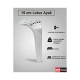 İMT AKSESUAR Lotus Koltuk Yatak Odası Tv Ünitesi Konsol ve Sehpa Ayağı 19 cm Krom Krom