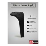 İMT AKSESUAR Lotus Koltuk Yatak Odası Tv Ünitesi Konsol ve Sehpa Ayağı 19 cm Siyah Siyah