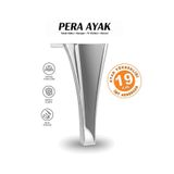 İMT AKSESUAR Pera 19 cm Krom Mobilya Koltuk Yatak Odası Tv Ünitesi Dolap Konsol ve Sehpa Ayağı Gümüş