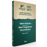 İmtiyaz HMGS İdare Hukuku, İdari Yargılama Usul Hukuku Ders Notları