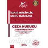 İmtiyaz İdari Hakimlik Soru Bankası Ceza Hukuku - Genel Hükümler / Temsil Kitap / 9786256623316