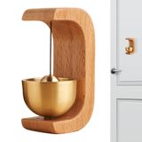 Imtrub Ahşap kapı zili | Hangings Magnetic Attached Wood Doorbell | Ahşap kapı zili süsü ve iş girişleri için asma dekorasyon, buzdolabı çıkartması ve ahır kapısı