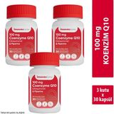 Imuneks Farma 100 Mg Koenzim Q10 (Ubikinon) & Piperin Takviye Edici Gıda 30 Kapsül x 3 Adet - Aromasız