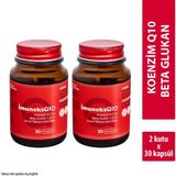 Imuneks Farma Q10 Beta Glukan 13/16 ve Koenzim Q10 İçeren Takviye Edici Gıda 30 Kapsül x 2 Adet
