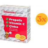 Imuneks Propolis Vitamin C ve Çinko 20 Tablet - 3 Adet (Toplam 60 Tablet)
