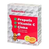 Imuneks propolis Vitamin C ve Çinko 20 Tablet - Dezenfektan Hediyeli (%72 Alkol)