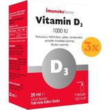 Imuneks Vitamin D3 1000 IU Sprey 20 ml - 3 Adet (Toplam 60 ml) - Dezenfektan Hediyeli (%72 Alkol)