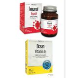 Imunol 40 Kapsül Ve Ocean Vitamin D3 1000Iu Damla 50 Ml