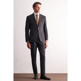 İmza Antrasit Kırlangıç Yaka Kendinden Desenli Esnek Bel Slim Fit 6 Drop Takım Elbise 1001255167 - 48