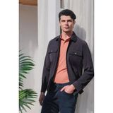İmza Berberi Yaka Gabardin Düz Slim Fit Casual Mont 1007260151 - Lacivert