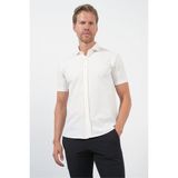 İmza Beyaz Italyan Yaka Kısa Kol Cepsiz Slim Fit Esnek Gömlek 1004260159 - XL