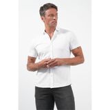 İmza Beyaz Italyan Yaka Kısa Kol Cepsiz Slim Fit Pamuklu Gömlek 1004260158