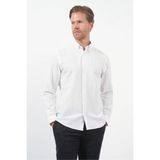İmza Beyaz-Kahverengi Yumuşak Yaka Uzun Kol Slim Fit Pamuklu Gömlek 1004260260 - Beyaz - Kahverengi