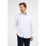 İmza Beyaz - Lila Çizgili Desen Sert Yaka Uzun Kol Cepli Comfort Fit Pamuklu Gömlek 1004255274 - 3XL