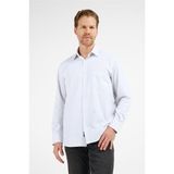 İmza Beyaz - Siyah Çizgili Desen Sert Yaka Uzun Kol Cepli Comfort Fit Pamuklu Gömlek 1004255278 - 2XL