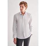 İmza Beyaz Yarım İtalyan Yaka Uzun Kol Cepsiz Slim Fit Cls Gömlek 1004255174 - Optik Beyaz - 2XL