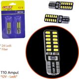 İmza Carub 12V T10 Ampul 24 LED Smd Fiber Beyaz