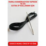 imza direksiyon kılıfı Direksiyon Kılıfı Dikmek İçin Mumlu İP Ve iğne 5 Metre SİYAH