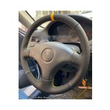 imza direksiyon kılıfı Honda Civic 98-2002 Ies Kasa Araca Özel Direksiyon Kılıfı (alcantra Noktalı Sarı Dikişli)
