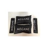 imza direksiyon kılıfı Megane Nakışlı Deri 1 Çift Boyun Yastık Ve 1 Çift Kemer Pedi