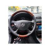 imza direksiyon kılıfı Mercedes W211 E220 Araca Özel Dikmeli Direksiyon Kılıfı (AHŞAP SOFT NOKTA DERİ)