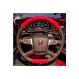 imza direksiyon kılıfı Scania R500 R540 R600 Araçlarına Uyumlu Kırmızı Siyah
