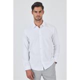 İmza Erkek Beyaz Sert Yaka Pamuklu Slim Fit Gömlek 1004250900
