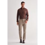 İmza Erkek Koyu Bej Yan Cep Pamuklu Comfort Fit Chino Pantolon 1003255166