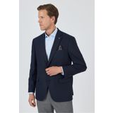İmza Erkek Koyu Lacivert Mono Yaka Bez Ayağı Esnek 4 Drop Comfort Fit Classic Ceket 1002250157