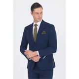 İmza Erkek Lacivert Mono Yaka 6 Drop Slim Fit Beli Lastikli Takım Elbise 1001250121